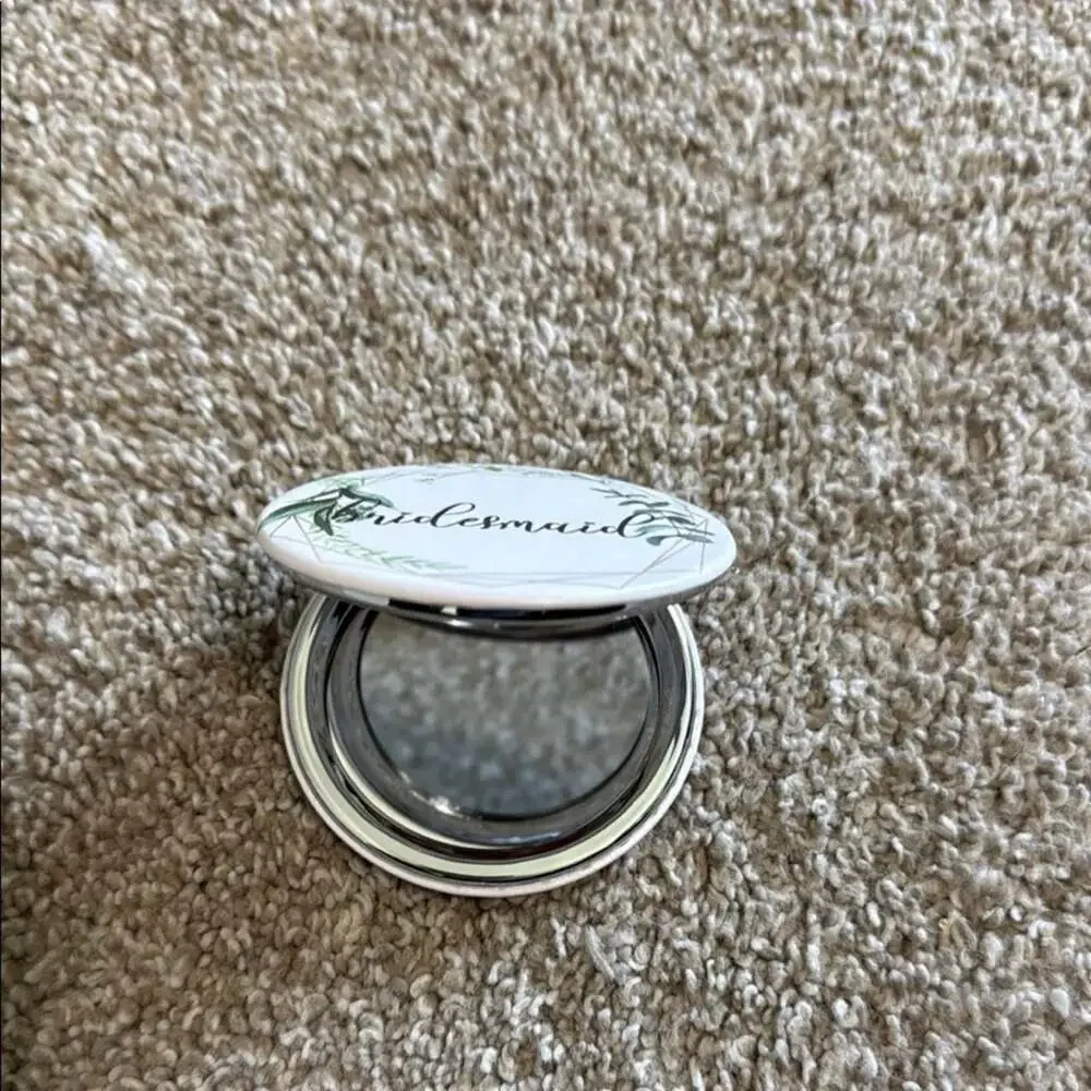 Bridesmaid Floral Geometric Compact Mirror Set of 2